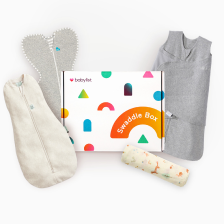 A box of different swaddles so you can find your fave…