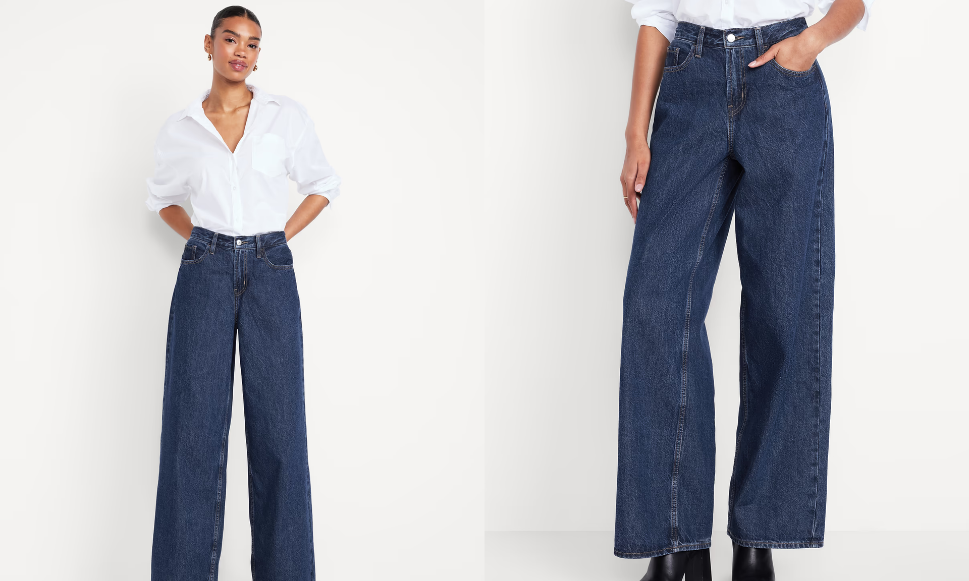 Mid-Rise Wow Baggy Wide-Leg Jeans