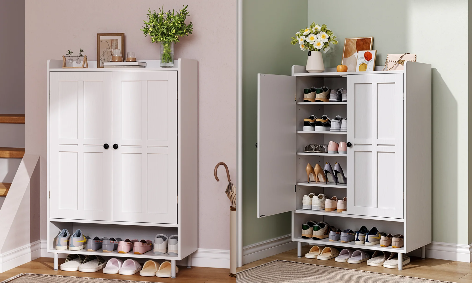 Aleatha 6-Tier 24 Pairs Shoe Cabinet 