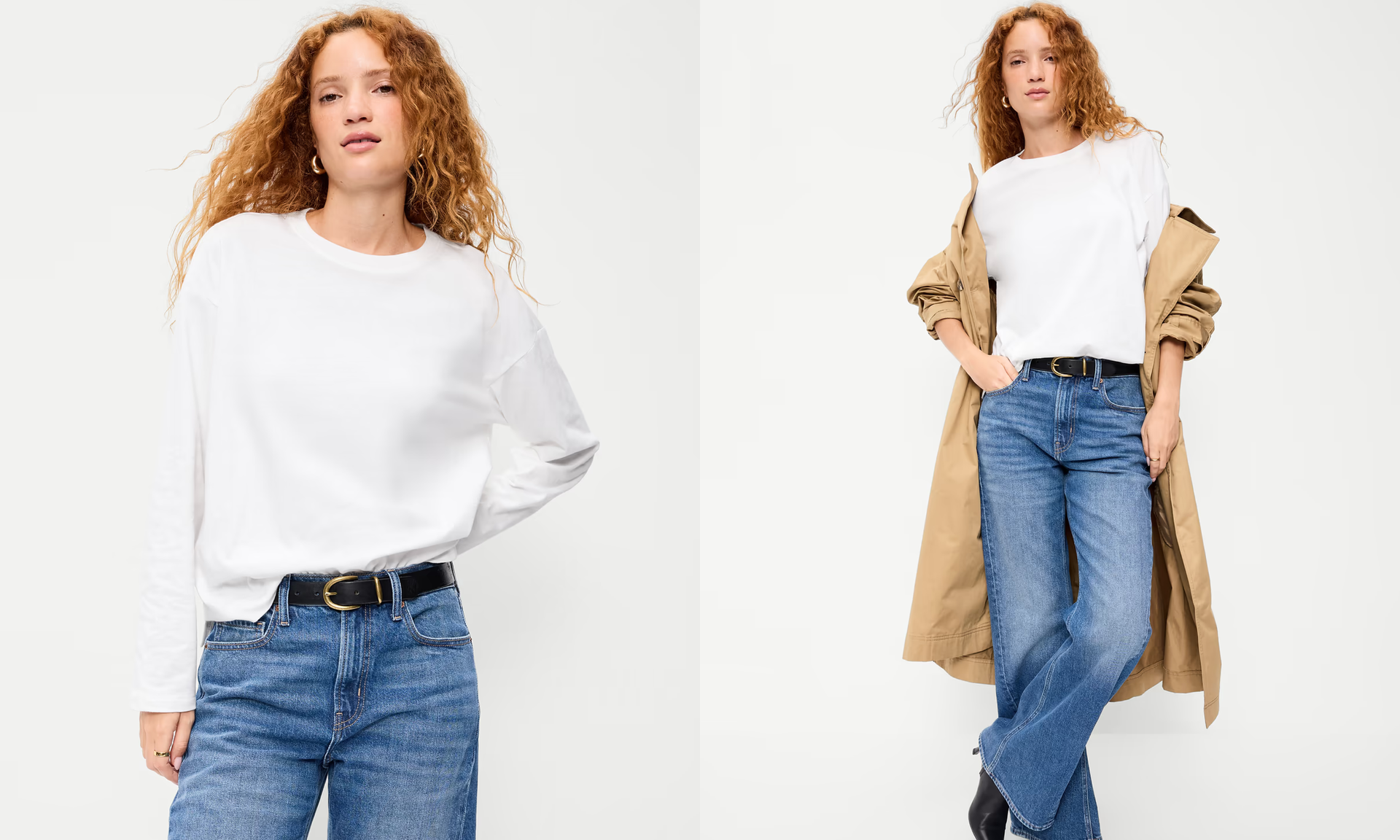 Vintage Long-Sleeve Crew-Neck T-Shirt