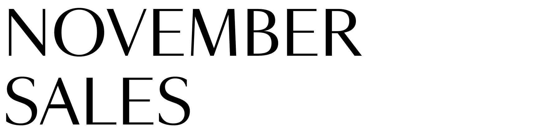 November Sales