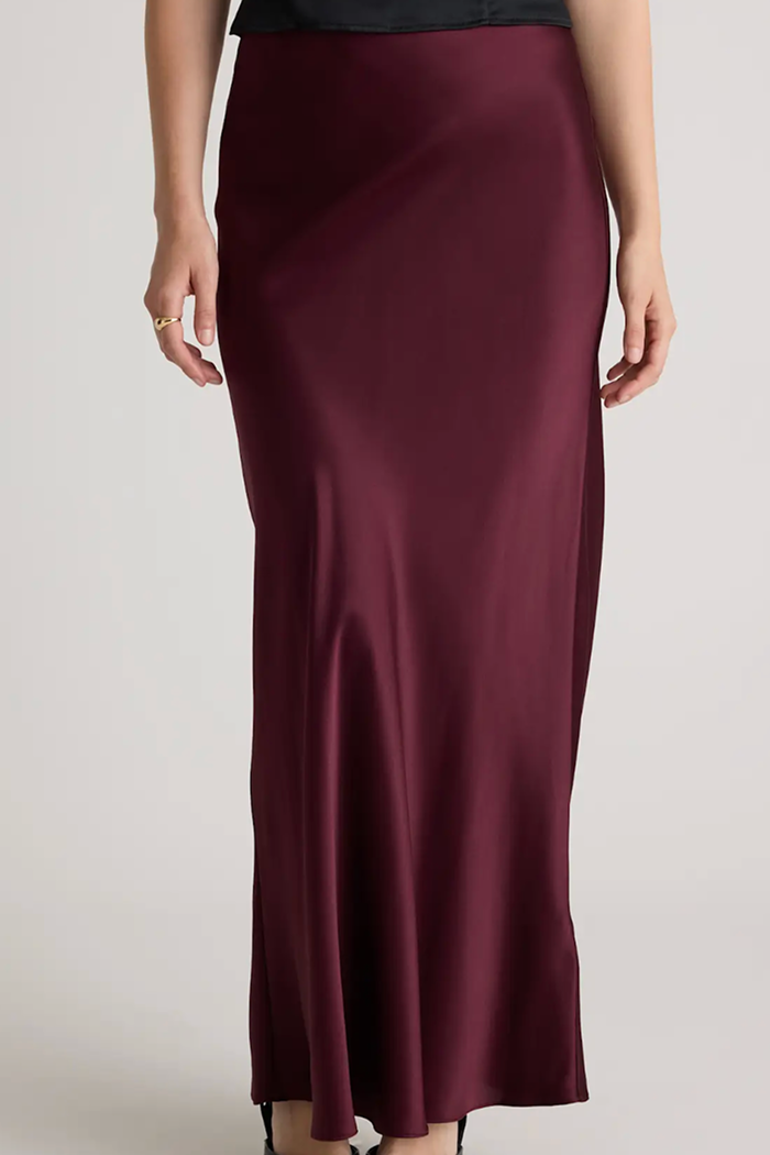 100% Washable Silk Maxi Skirt
