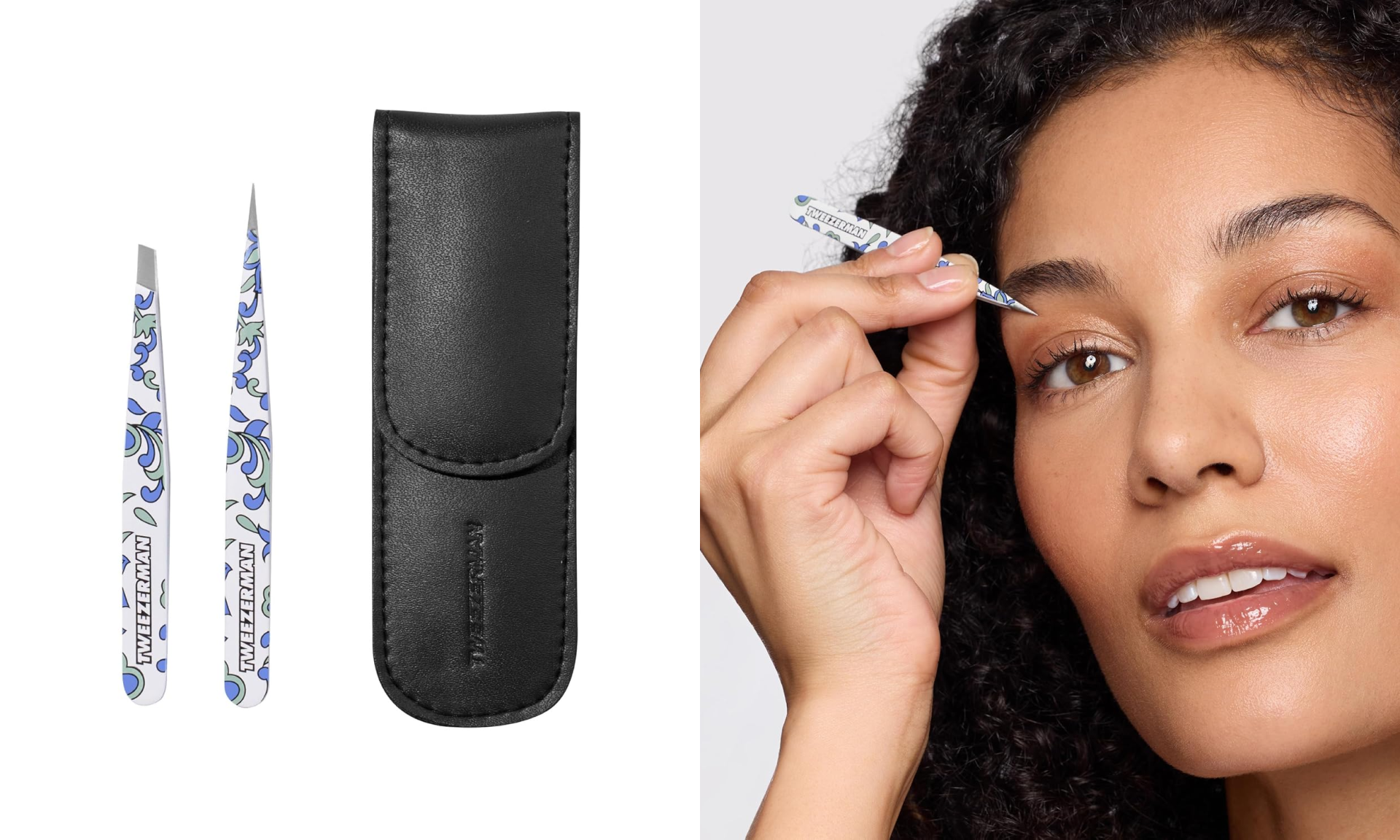 Paisley Petite Point and Slant Tweezer Set