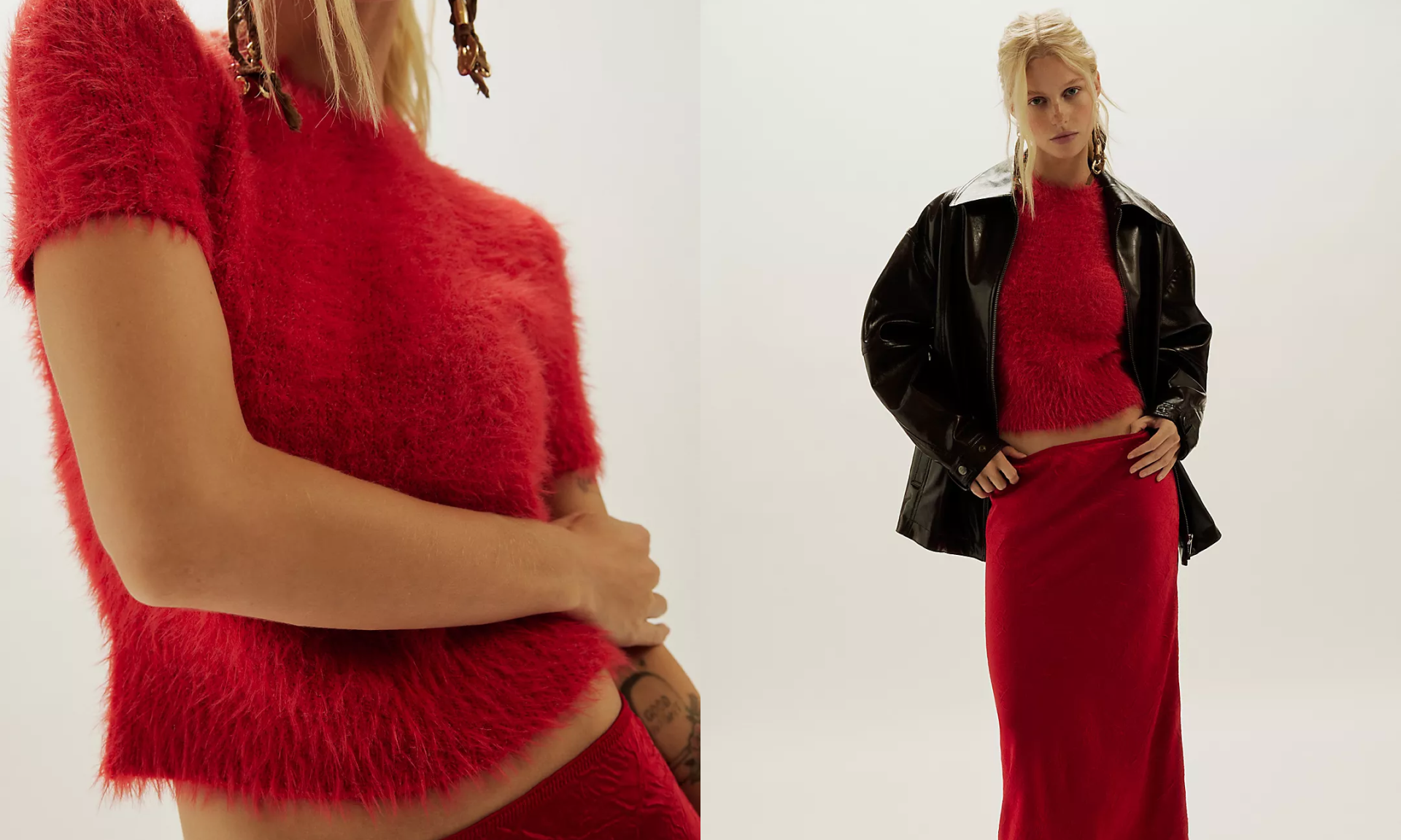 Alexandra Maxi Crushed Satin Skirt Set