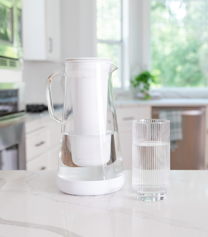 Handblown Glass Water Filter Pitcher