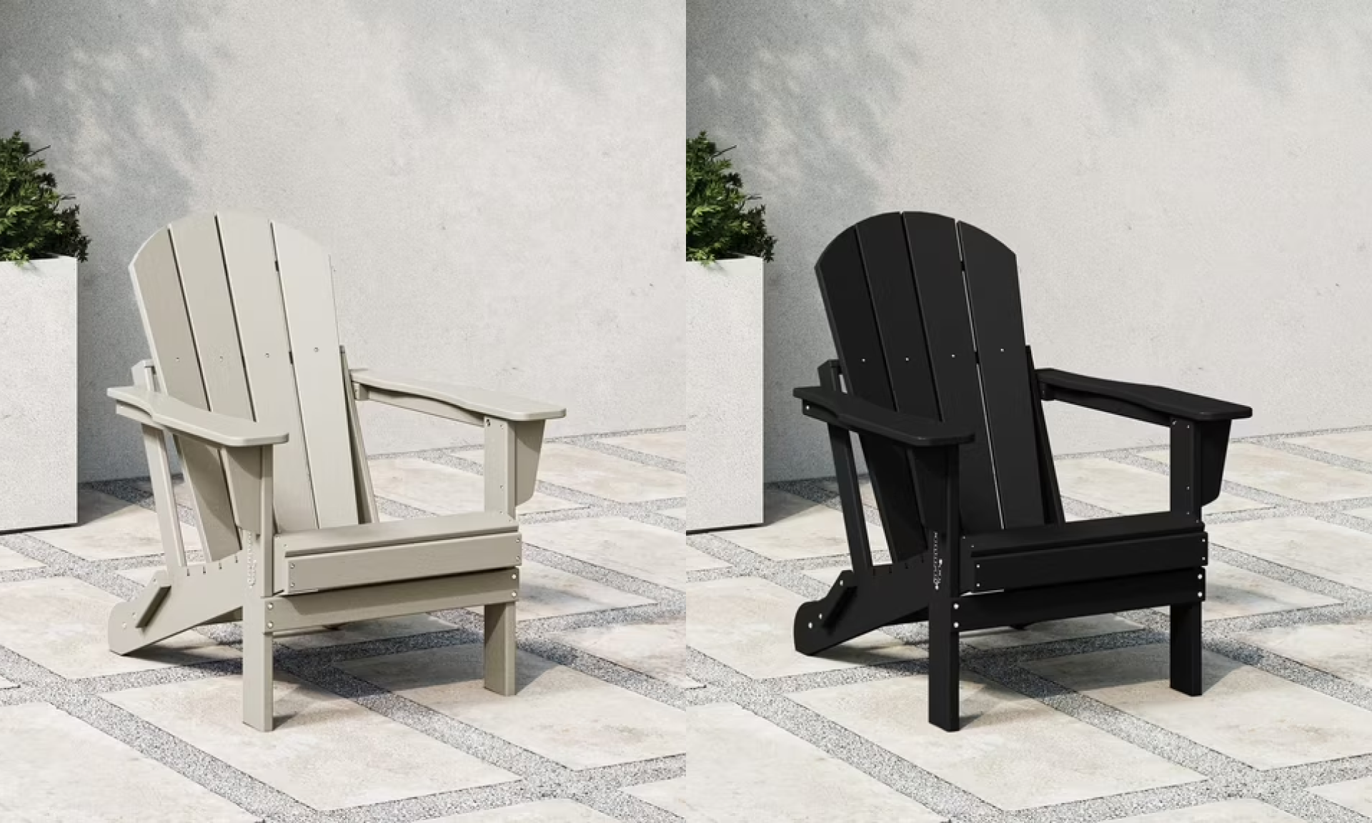 Malibu Outdoor Folding Adirondack Deck Chair
