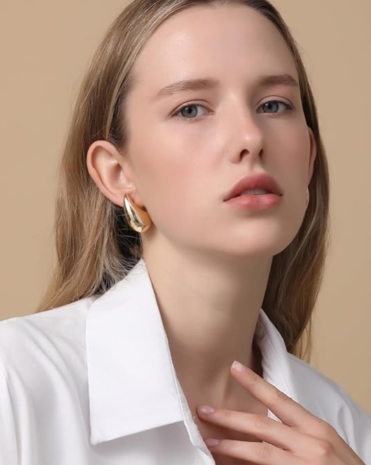 Chunky Gold Hoop Earrings
