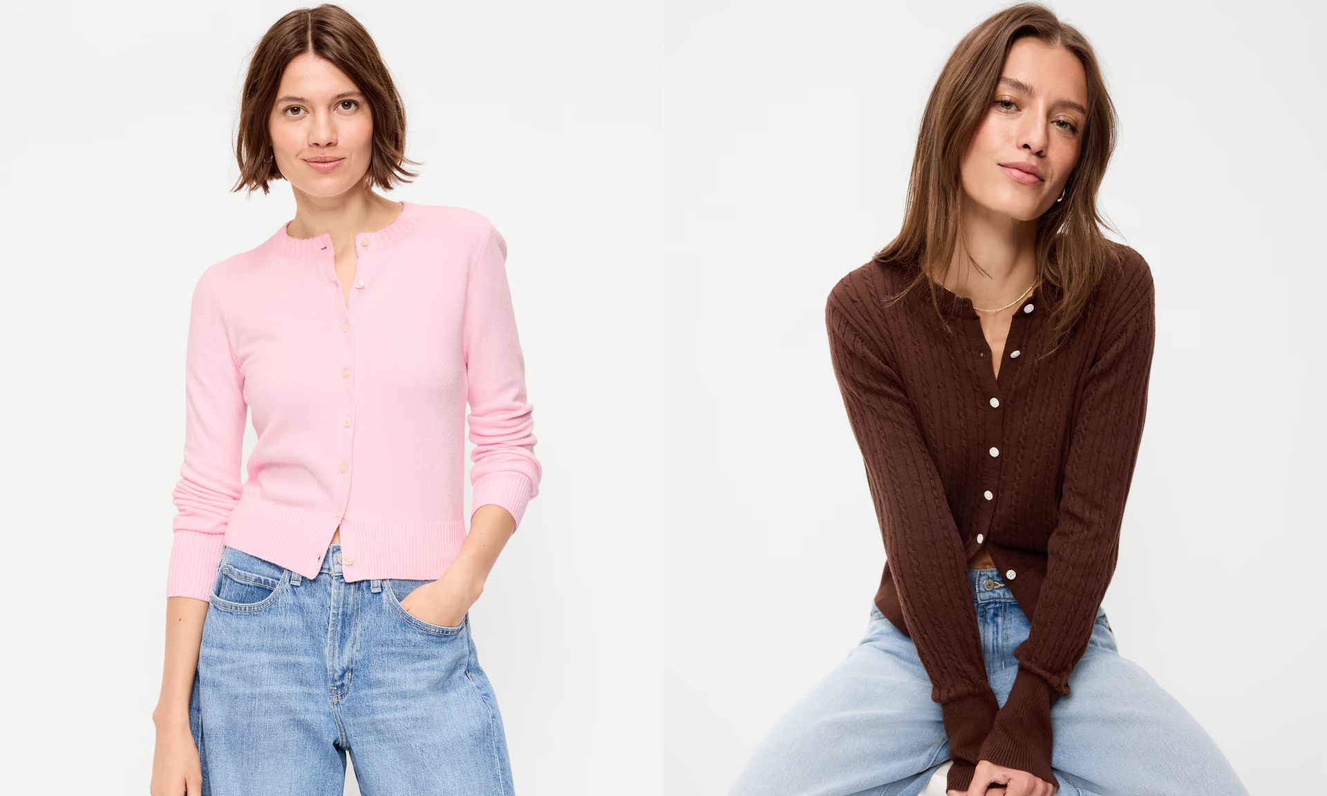 SoSoft Cropped Crew-Neck Cardigan