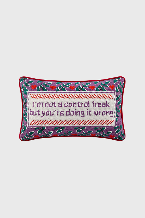 Control Freak Needlepoint Pillow