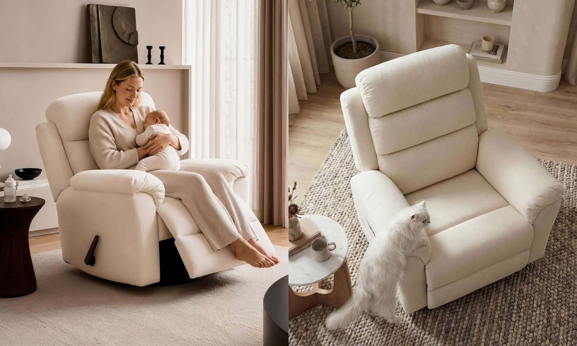Souffle Swivel Rocker Recliner