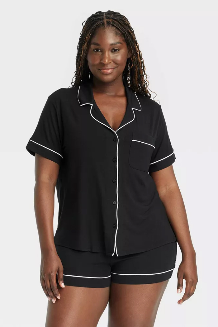 Cloud Knit Modal Short-Sleeve Pajama Set