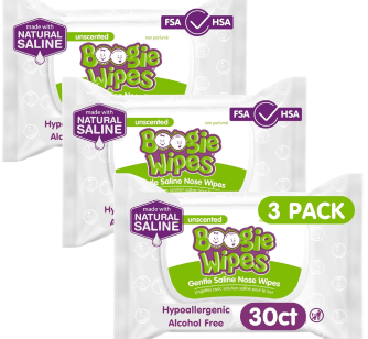 Saline wipes 