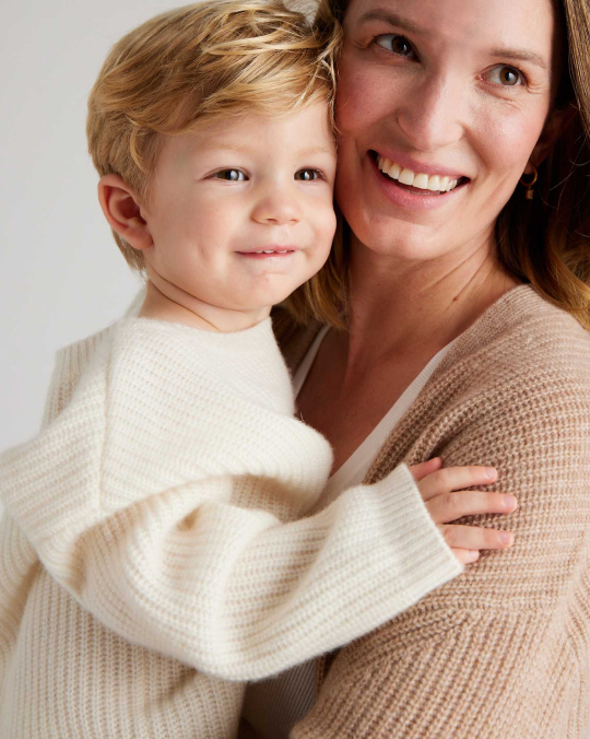 Washable Cashmere Fisherman Tunic Sweater