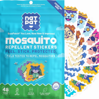 Non-toxic patches to help keep mosquitos away…
