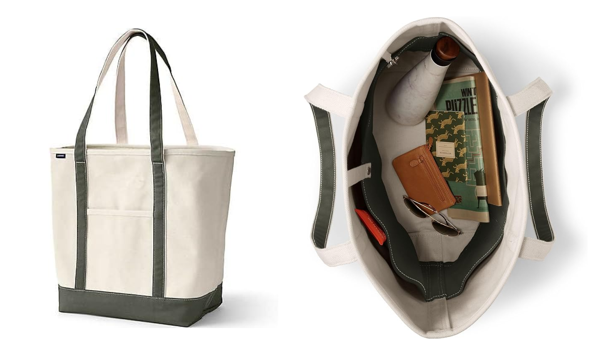 Open Top Canvas Tote Bag