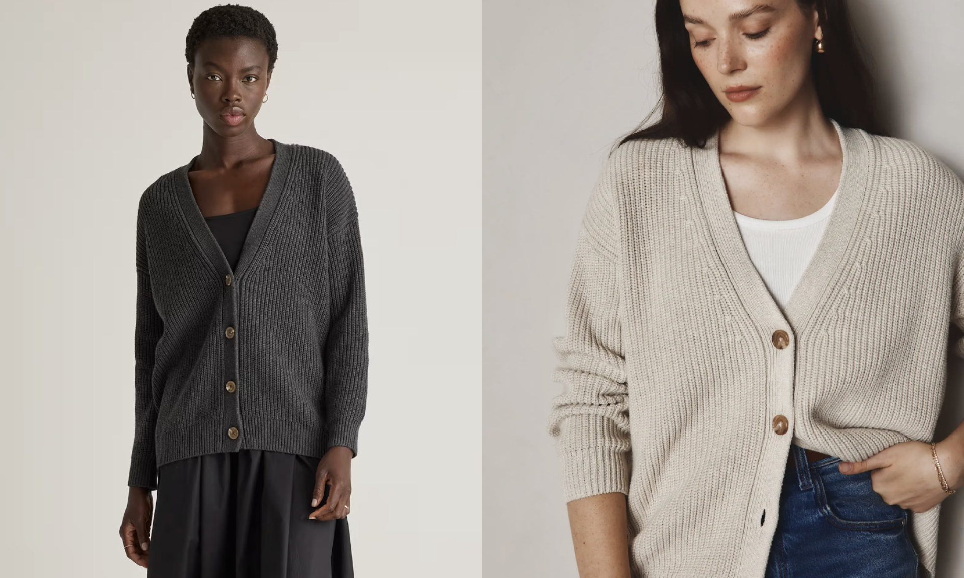 100% Organic Cotton Oversized Boyfriend Cardigan