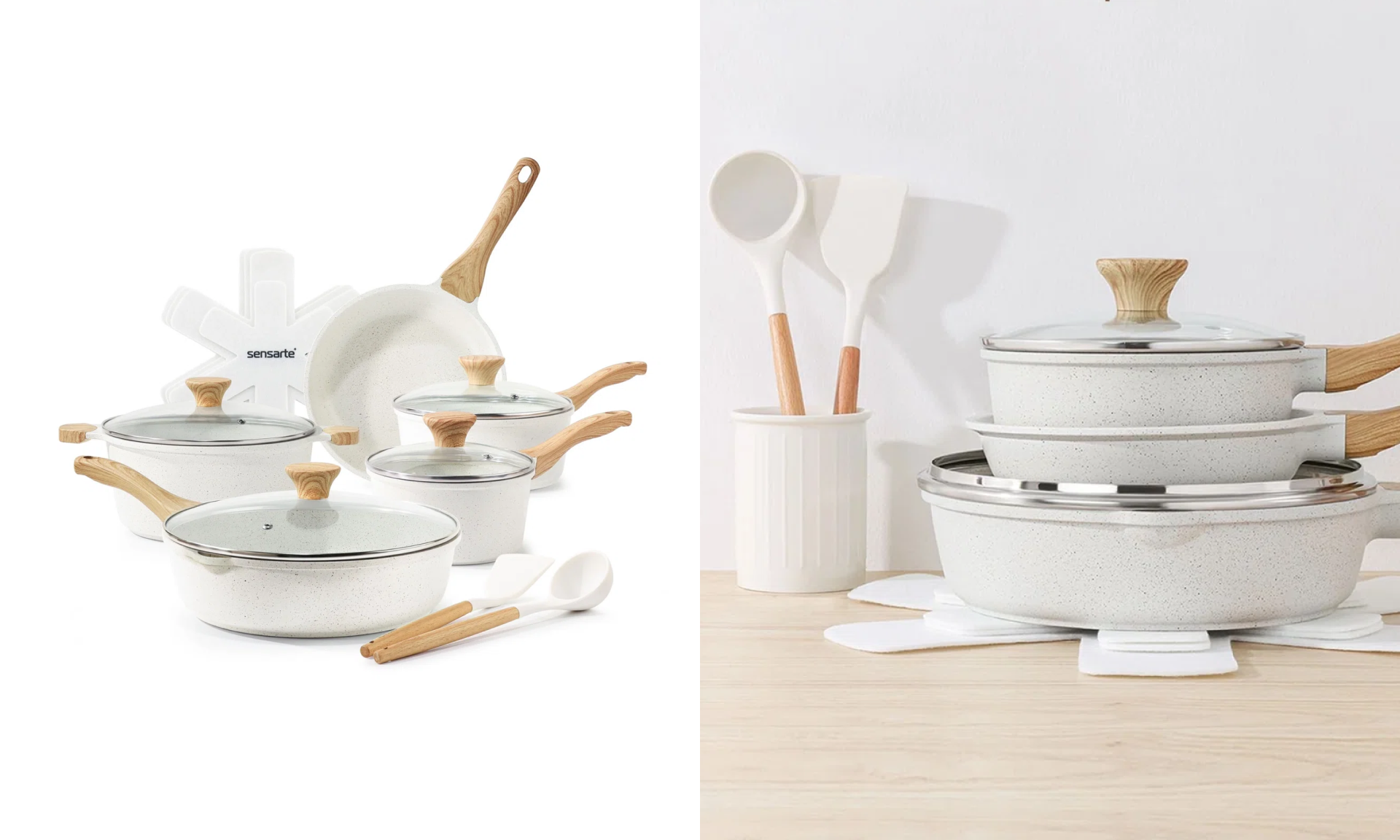 Nonstick Ceramic Cookware Set 17-Piece