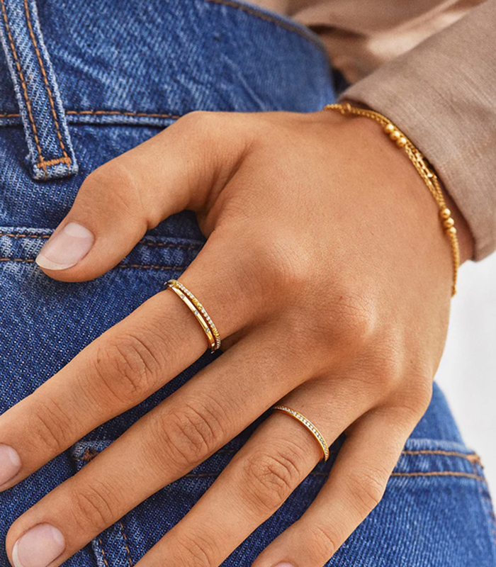 Maddie 18K Gold Ring Set