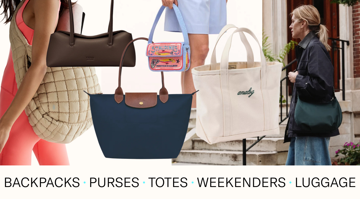 Backpacks, purses, totes, weekenders, luggage