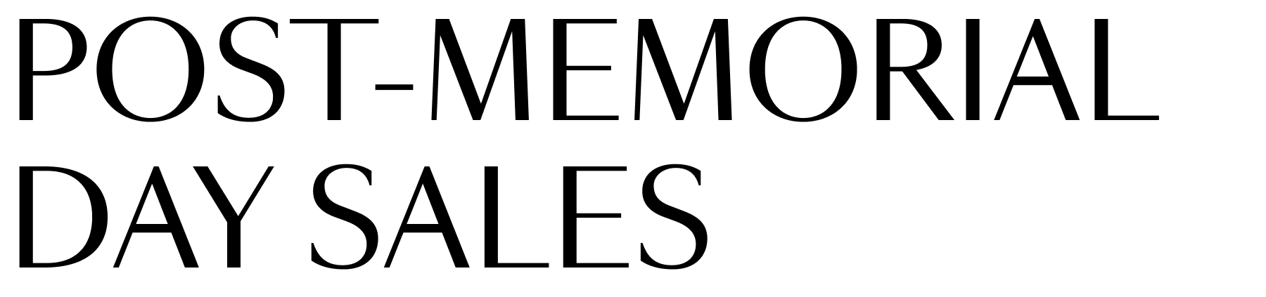 Post-Memorial Day Sales