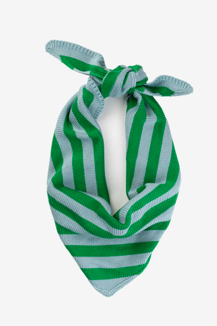 Simple Stripe Triangle Knit Scarf