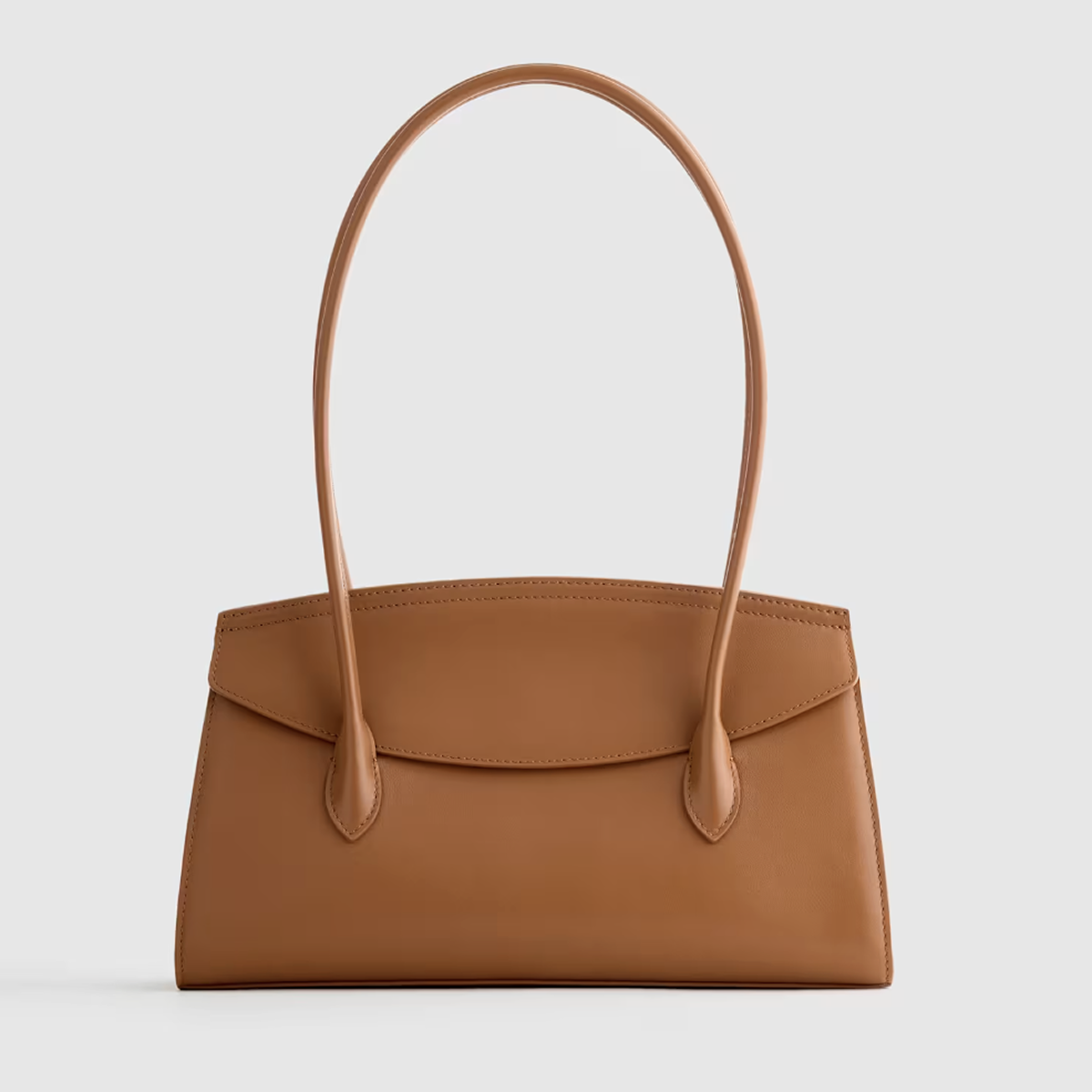 Quince Italian Leather Double Strap Shoulder Bag