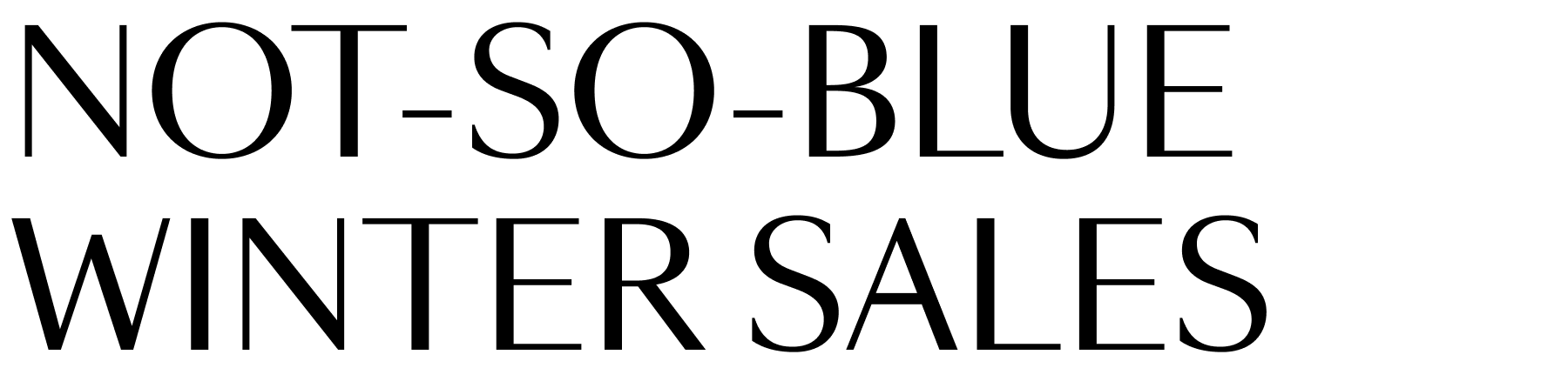 Not-So-Blue Winter Sales