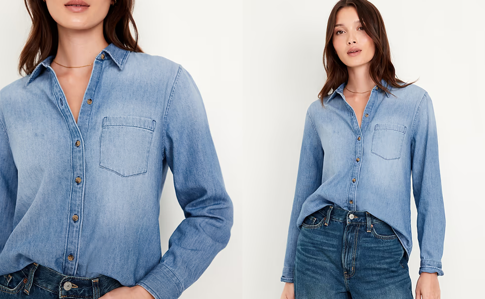 Classic Button-Down Jean Shirt