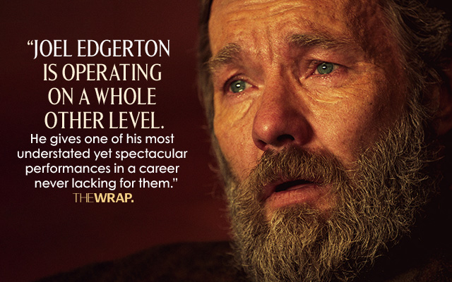 A closeup of an older person tearing up. Text over reads: 