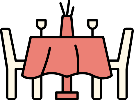 Restaurant table with chairs