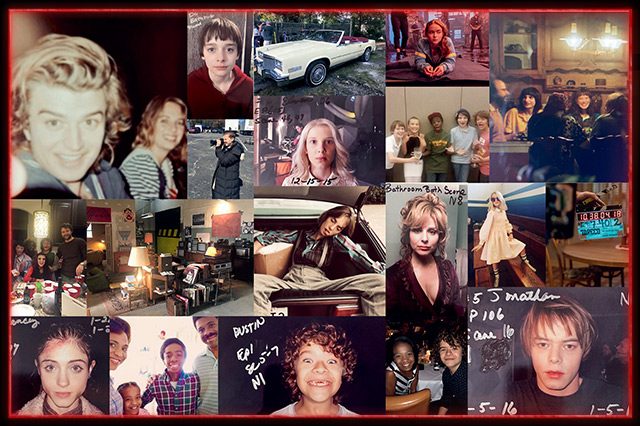 Images of the cast of STRANGER THINGS throughout the show's history.