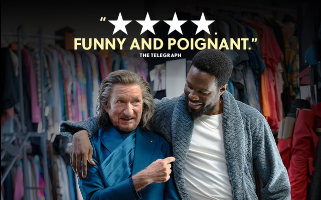 Two characters from Marvel Television WONDER MAN. Text over reads: 'Four stars. Funny and poignant.' The Telegraph.