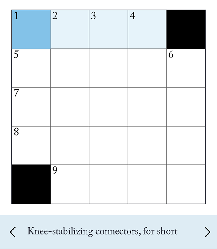 The New Yorker Mini Crossword.