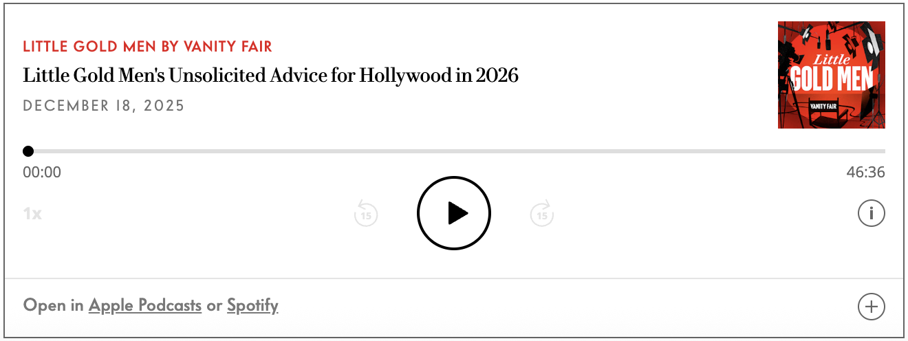 Vanity Fair | Little Gold Men Podcast