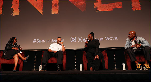 Four people discussing SINNERS.