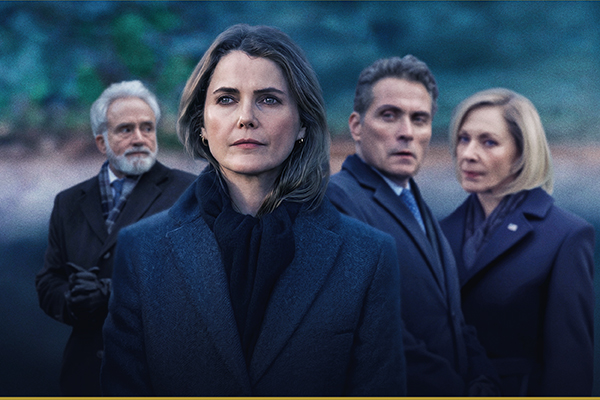 A still of four characters from THE DIPLOMAT.