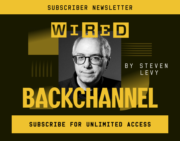 Backchannel By Steven Levy