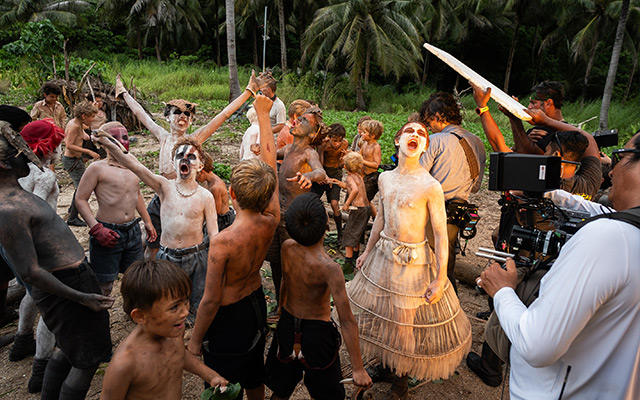 A behind the scenes view from the filming of LORD OF THE FLIES.