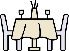Restaurant table with chairs