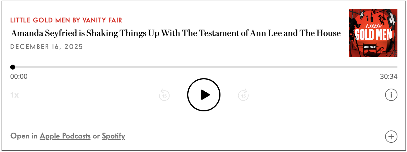 Vanity Fair | Little Gold Men Podcast