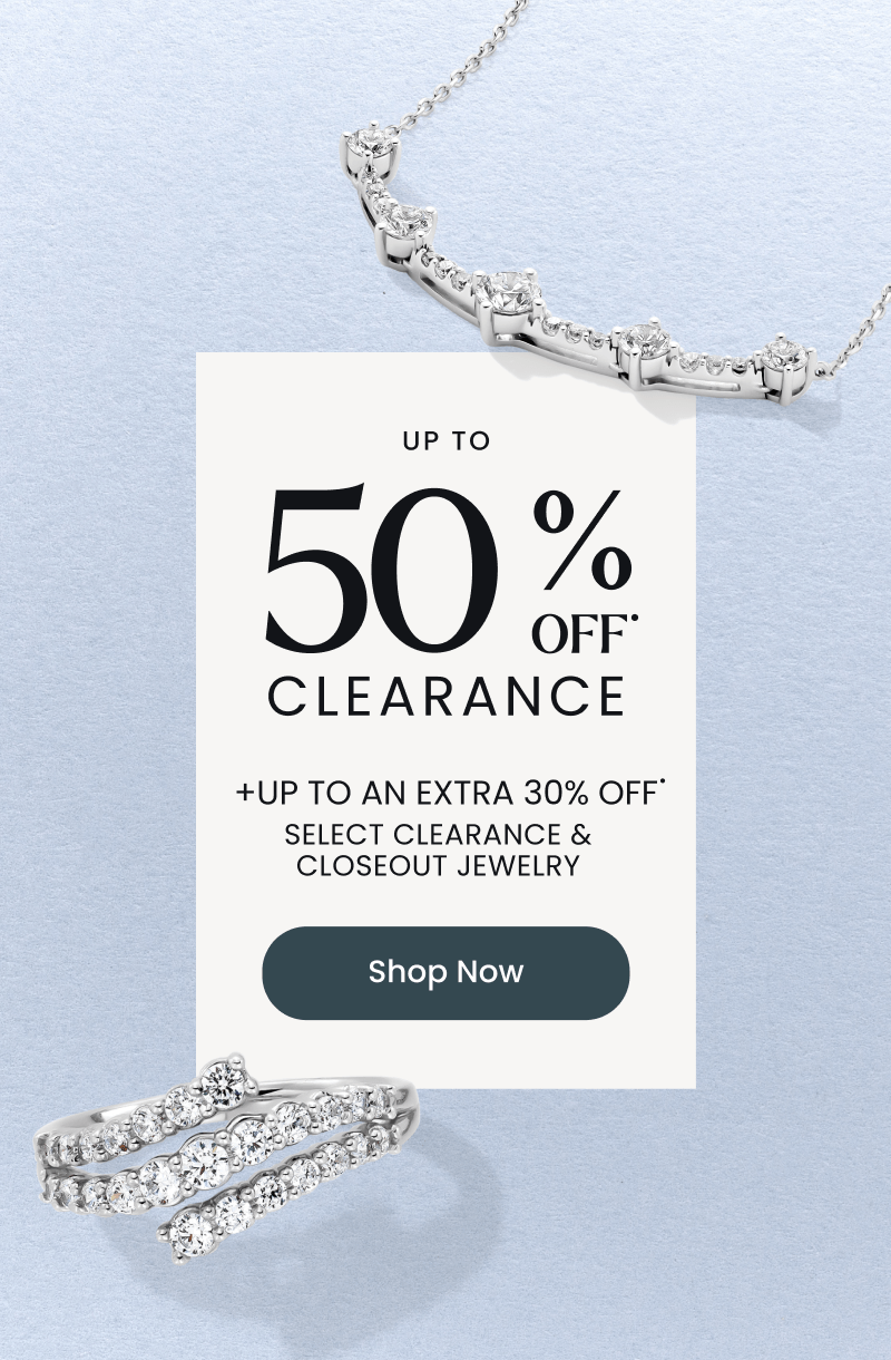 A diamond necklace and ring. Up to 50% off clearance + up to an extra 30% off select clearance jewelry. Click shop now.