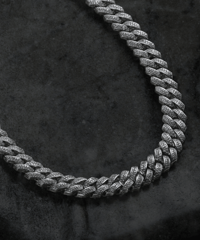 Diamond Cuban link necklace. 