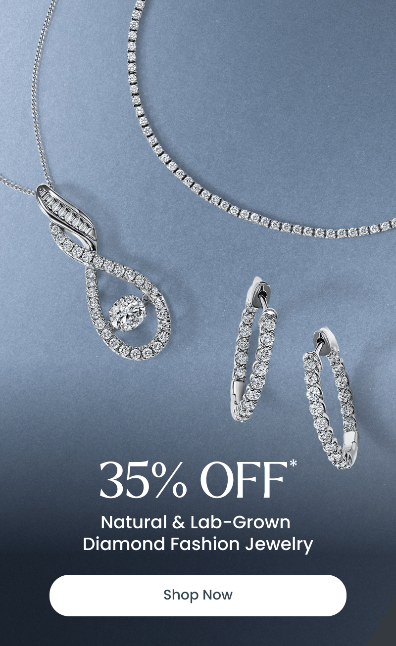Matching diamond jewelry. 35% off natural and lab-grown diamond fashion jewelry. Click shop now.