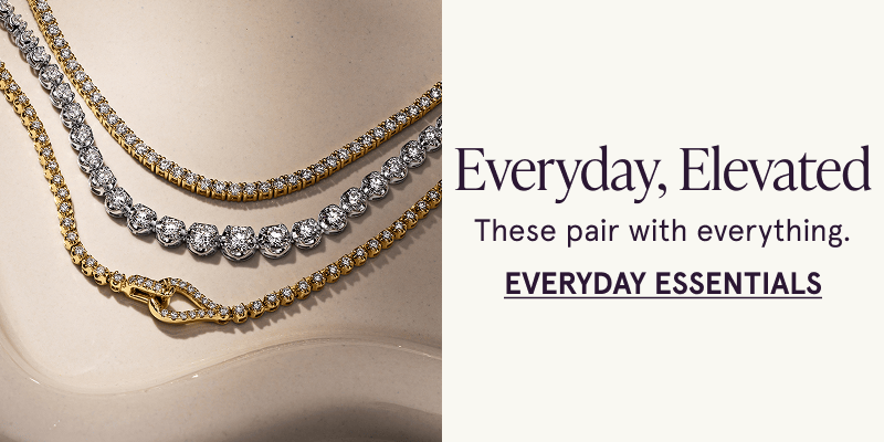 Two gold diamond chains and a white metal diamond chain. These pair with everything. Click to shop essentials