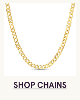 A gold curb chain necklace. Click here to shop chains