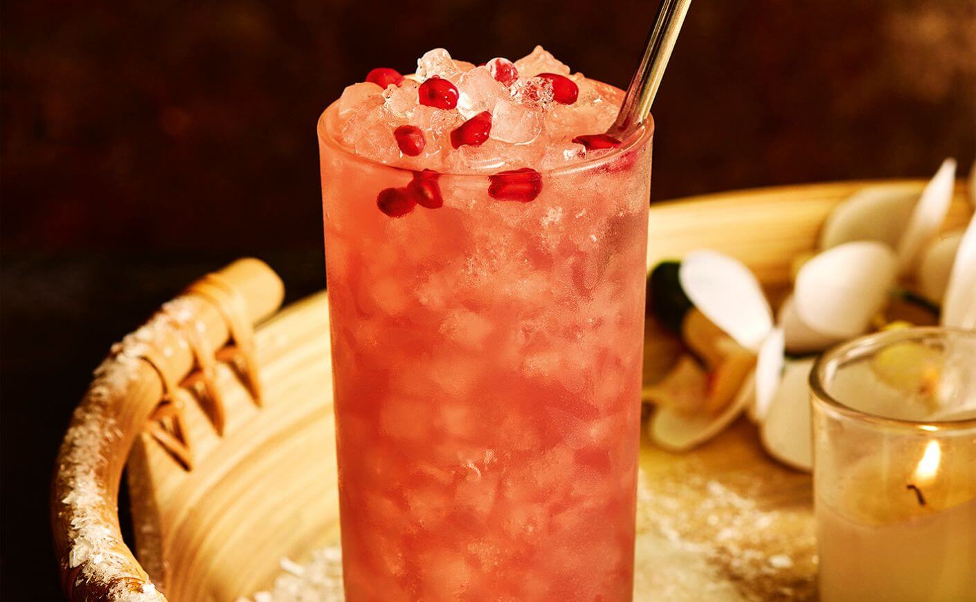 A pomegranate tequila cocktail.