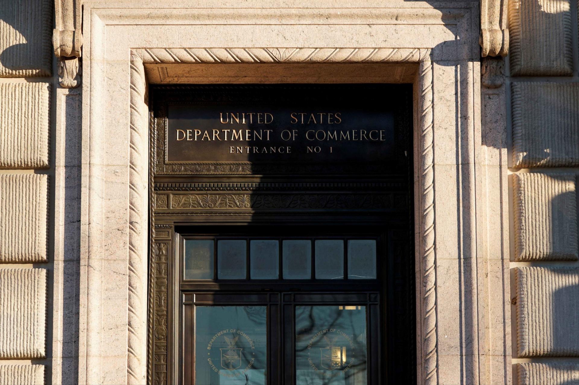 The Department of Commerce building in Washington, U.S., January 26, 2022. 