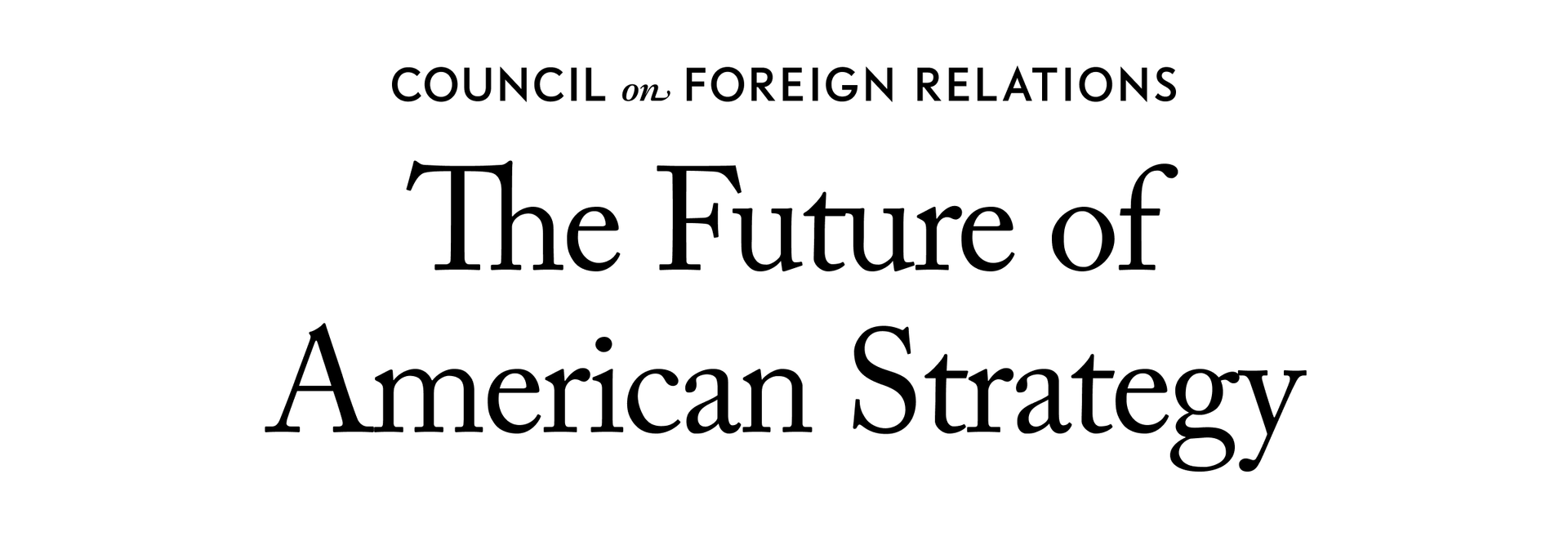Council on Foreign Relations