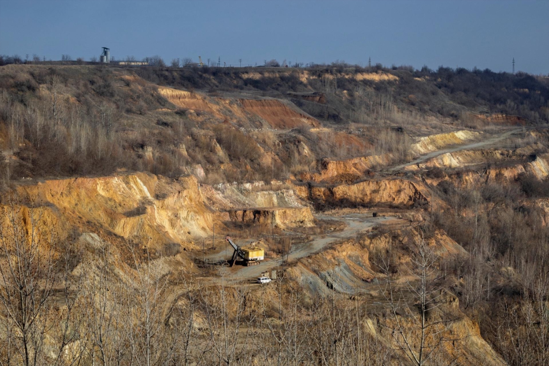 A general view shows the open pit mine of Zavallievsky Graphite, amid Russia’s attack on Ukraine, in Zavallia, Ukraine, February 10, 2025.