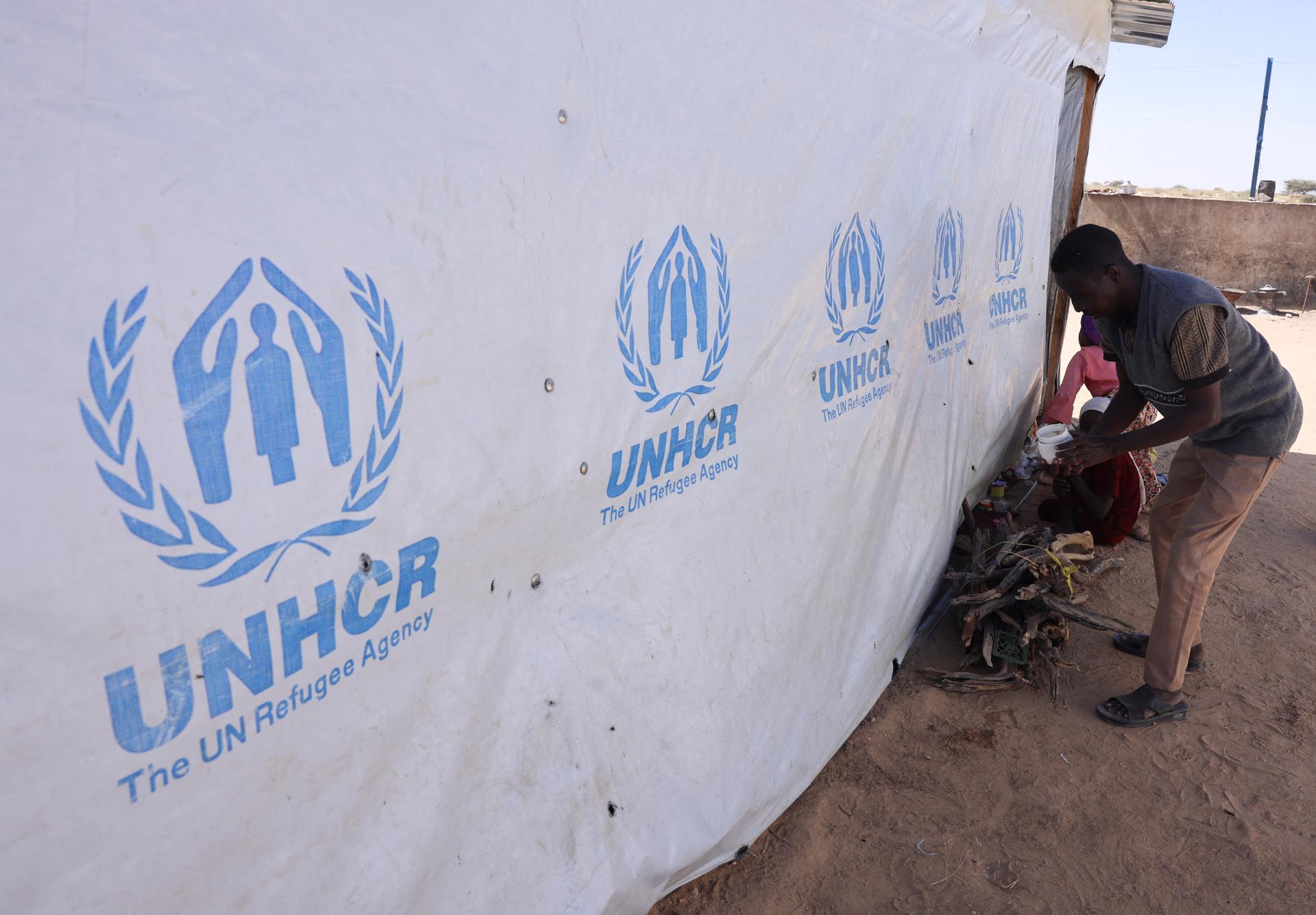 A Sudanese refugee inside the Tine transit camp in eastern Chad, November 22, 2025. 